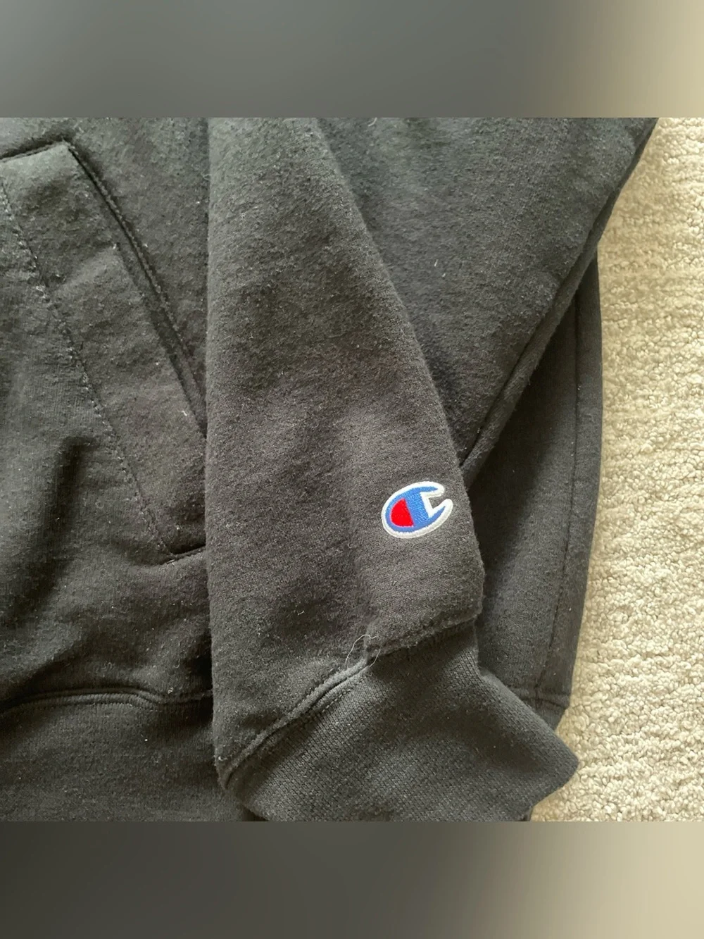 Utah Utes Champion 1/4 Zip Fleece Pullover Sweater Mens Size 2XL Pocket Black